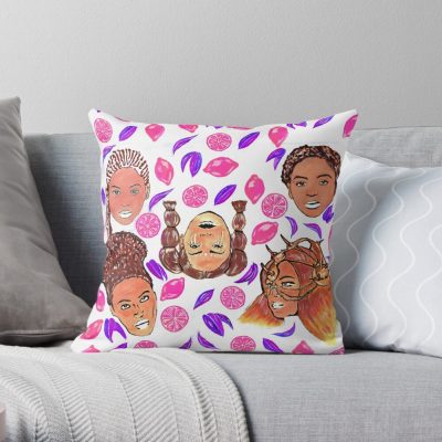 Exocolonist Pink Characters Throw Pillow